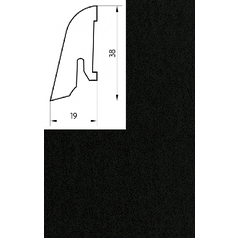 lišta soklová Černá SL40 Pedross rozměr 38x19 (cena za bm)