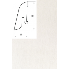 lišta soklová Bílá SL40 Pedross rozměr 38x19 (cena za tyč)