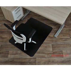 Černá podložka pod kolečkové židle 120x90cm, polykarbonát na hladké povrchy, obdélník
