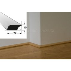 podlahová lišta dub 27x10 / pd (cena za bm)